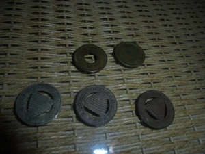 Lote de 5 fichas de tránsito ULATCO Salt Lake City Lines J. Wells Cigar Keeney's  - Imagen 1 de 12