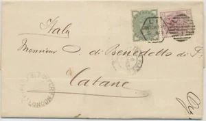 GB 1883 QV provisional issue 3d on 3d Pl.21 (HC) together w ½d deep green ITALY - Picture 1 of 4