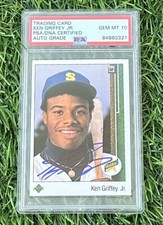 Ken Griffey Jr. 1989 Upper Deck #1 Signed Rookie Baseball Card PSA 10 Auto
