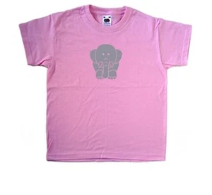 Cartoon Elephant Pink Kids T-Shirt - Picture 1 of 1