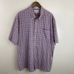 Saddlebred Easy Care Shirt Mens 3XLT Tall XXXL Multicolor Check Short Sleeve - Picture 1 of 15
