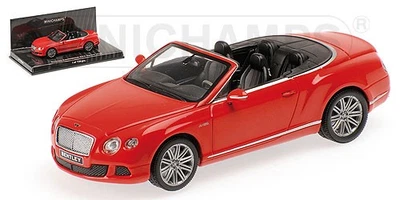 Minichamps 436139061 1/43 BENTLEY CONTINENTAL Gt Velocità Convertibile 2012 Red - Immagine 1 di 4