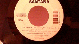 Santana,Michelle Branch,Arista,"The Game Of Love"US,7"45,2003 PROMO,rock hit,M - Picture 1 of 2