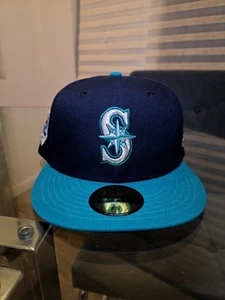 7 3/8 - SEATTLE MARINERS "Jackie Robinson" side patch fitted hat - Picture 1 of 3