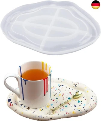 Voyyphixa Tray Mold Resin Untersetzer Epoxidharz Formen Tablett Silikonformen - Bild 1 von 4