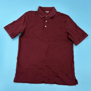 LAND END Mens Size:SMALL Short Sleeve Traditional Fit Polo Color:CLARET BURGUNDY - Picture 1 of 5