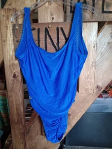 TRAJE DE BAÑO "SPEEDO" MUJER ~ TALLA 12/38 ~ NO ACOLCHADO ~ COLOR AZUL ~ Espalda baja - Imagen 1 de 3