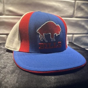 RARE Vintage 90-00 Buffalo Bills Hat Cap Fitted Reebok Size 7 1/4 Red White Blue - Picture 1 of 6