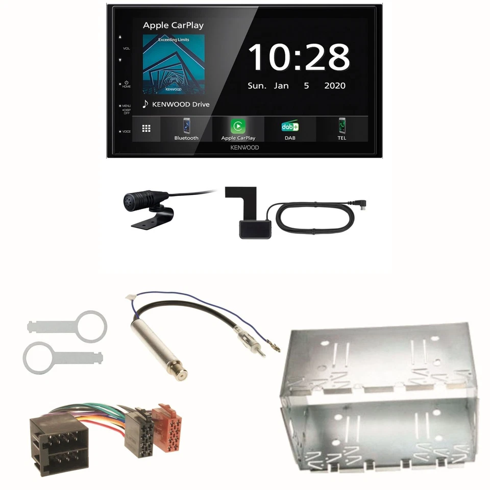 Kenwood DMX5020DABS Android Auto CarPlay Einbauset für Polo 6N2 9N Bora Ibiza 6L - Bild 1 von 1
