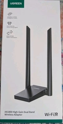 UGREEN Wifi Dongle, AX1800 Wi-Fi 6 Dual 5dBi Antennas USB 3.0 Wireless Adapter, - Image 1 of 2