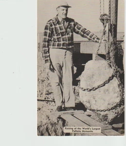 Vintage World's Largest Pallisite Meteorite Postcard RPPC Unposted - Picture 1 of 2