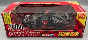 NASCAR #7 QVC Geoffrey Bodine 1:24 Die Cast Racing Champions Car Ford - Picture 1 of 10