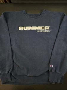 Suéter Cuello Redondo Vintage Hummer Emblem X Champion, Talla XXL (25,5x29"), Raro - Imagen 1 de 14