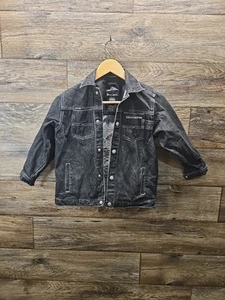 Vintage Y2K Sean John Denim Black Size Junior 5/6 Jean Jacket Button Up Hip Hop - Picture 1 of 6
