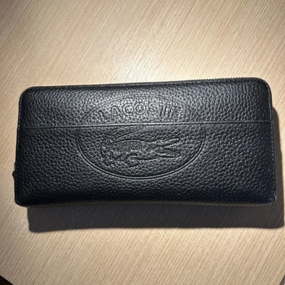 Черный женский классический бумажник Lacoste на молнии - Изображение 1 из 4