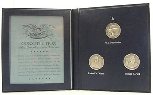 Juego de 3 medallas presidenciales de Danbury como nuevas Richard Nixon Gerald Ford - Imagen 1 de 7