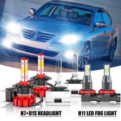 Faro antiniebla Hi Lo LED/HID para Hyundai Azera 2013-2017 6x H7+D1S+H11 Foto 1 de 4