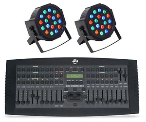 American DJ ADJ DMXOPERATOR PRO 136-Channel DMX Lighting Controller+2) Up-Lights - Picture 1 of 11