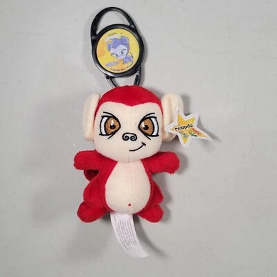 Neopets Red Mynci Plush 2005 McDonalds With Tags & Clip Mini Stuffed 4" Tall - Image 1 of 4