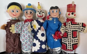 HAND PUPPETS Disney BABES In TOYLAND Cadet MARY Tom CLOWN Mother Goose 1961 GUND - Picture 1 of 10