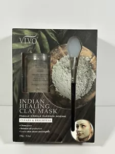 Vivo Per Lei Indian Healing Clay Mask Clears And Brightens Complexion - Picture 1 of 6