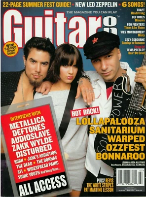 Guitar One Magazine July 2003 Dave Navarro Tom Morello Zakk Wylde Korn Metallica - Image 1 of 2