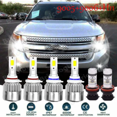 Combo faros LED + bombillas antiniebla para Ford Explorer 2011 2012 2013 2014 2015 Foto 1 de 4