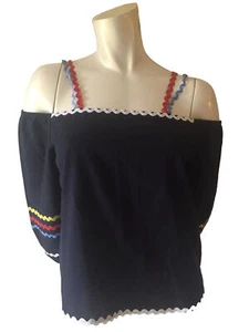 Maeve Top Size Small Shoulder Off Nwot Linen - Imagen 1 de 9