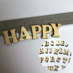 Wood Piece Wood Piece Toys Wooden Letters English Natural DIY Early Education - Picture 1 of 7