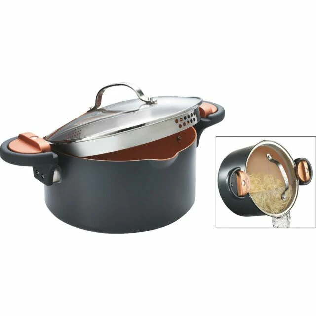 Gotham Steel 1565 5 Quart Multipurpose Pasta Pot with Strainer Lid
