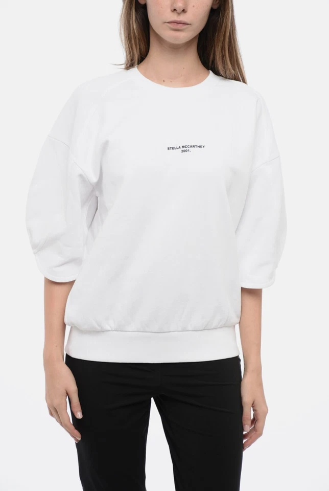 Stella McCartney 2001. Sudadera de algodón con cuello redondo y logotipo estampado Usada en Excelente Condición Foto 1 de 4