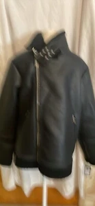 sean john Motorcycle Asymmetrical Zip Men Black Coat Size Med Style # Sj1954 - Picture 1 of 9
