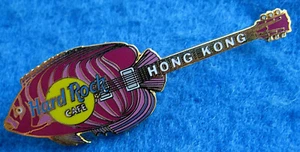 HONG KONG CHINA 2 TONE PINK FISH GUITAR SERIES 2000 Hard Rock Cafe PIN - Picture 1 of 1
