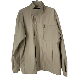 Men’s Outdoor Life Beige Nylon Wind Rain Jacket Size L 6435 - Picture 1 of 9