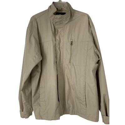Men’s Outdoor Life Beige Nylon Wind Rain Jacket Size L 6435 - Image 1 of 4