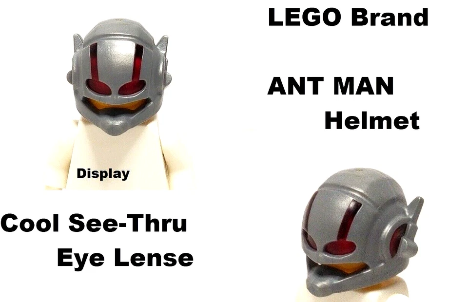 LEGO Ant Man Helmet Silver Red Eyes Alien Space 2018 Scientist Minifigure Marvel - Image 1 of 1