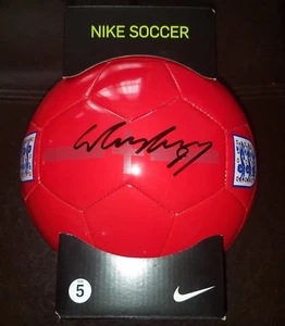 WAYNE ROONEY 'MANCHESTER UNITED' DC UNITED SIGNED ENGLAND BALL *COA 1 *PROOF - Picture 1 of 4