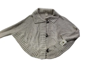 NEW Tucker + Tate Girl's L (14) Alabaster Knit Sweater Cardigan Poncho - Picture 1 of 10