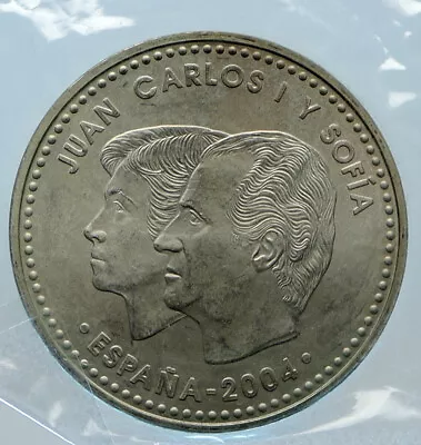 2004 SPAIN JUAN CARLOS I Prince Felipe Royal Wedding Silver 12 Euro Coin i95667 - Image 1 of 3