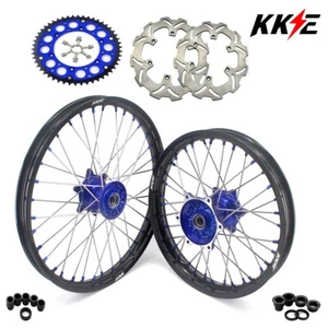 KKE 21/19'' Cast Wheels Rims Fit Yamaha YZ125 YZ250 1999-2016 YZ250F YZ450F Blue - Bild 1 von 15