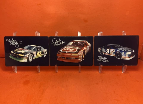 Vintage 1990 NASCAR Magnet Set Lot Bill Elliott/Dick Trickle/Kyle Petty Car Rare Cover