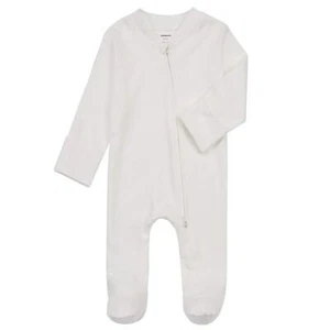 Baby Footed Pajamas with Mitten Cuffs - Unisex Newborn Infant 2 Ways Zipper C... - Picture 1 of 6