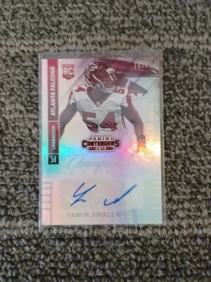 2014 Panini Contenders Yawin Smallwood Autographed Card Falcons 78/99 - Image 1 of 2