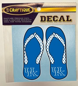 University of Kentucky Wildcats FLIP FLOPS Vinyl Decal 4" Car Window Sticker - Picture 1 of 1