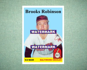 Brooks Robinson Baltimore Orioles 1958 Style Custom Baseball Art Card - Picture 1 of 2