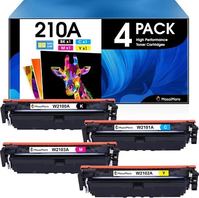 2000 Pages Toner Cartridge 4Pck for HP 210A W2100/1/2/3A FOR HP Color Pro 4 - Image 1 of 4