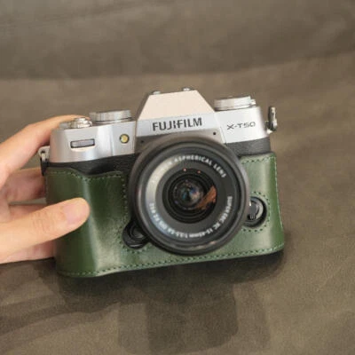 Leather Protect Camera Bag Case Cover Base Belt For Fuji XT50 Fujifilm X-T50 - Image 1 of 4