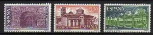 A7793) SPAIN 1970 Scott#1639/41 MNH** Ripoll Monastery 3v - Afbeelding 1 van 1