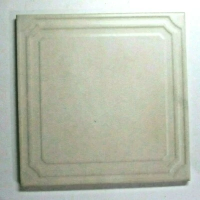 Azulejo de 1 piso Florida FT EE. UU. AÑOS 70 8" porcelana en relieve beige satinado vintage Foto 1 de 4