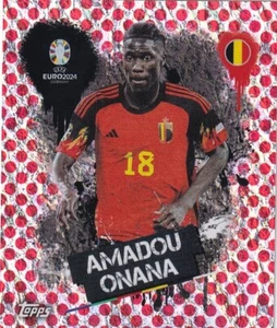 Topps Pegatinas Belgium Bel 3 Amadou Onana Artista Euro Border - Bild 1 von 2